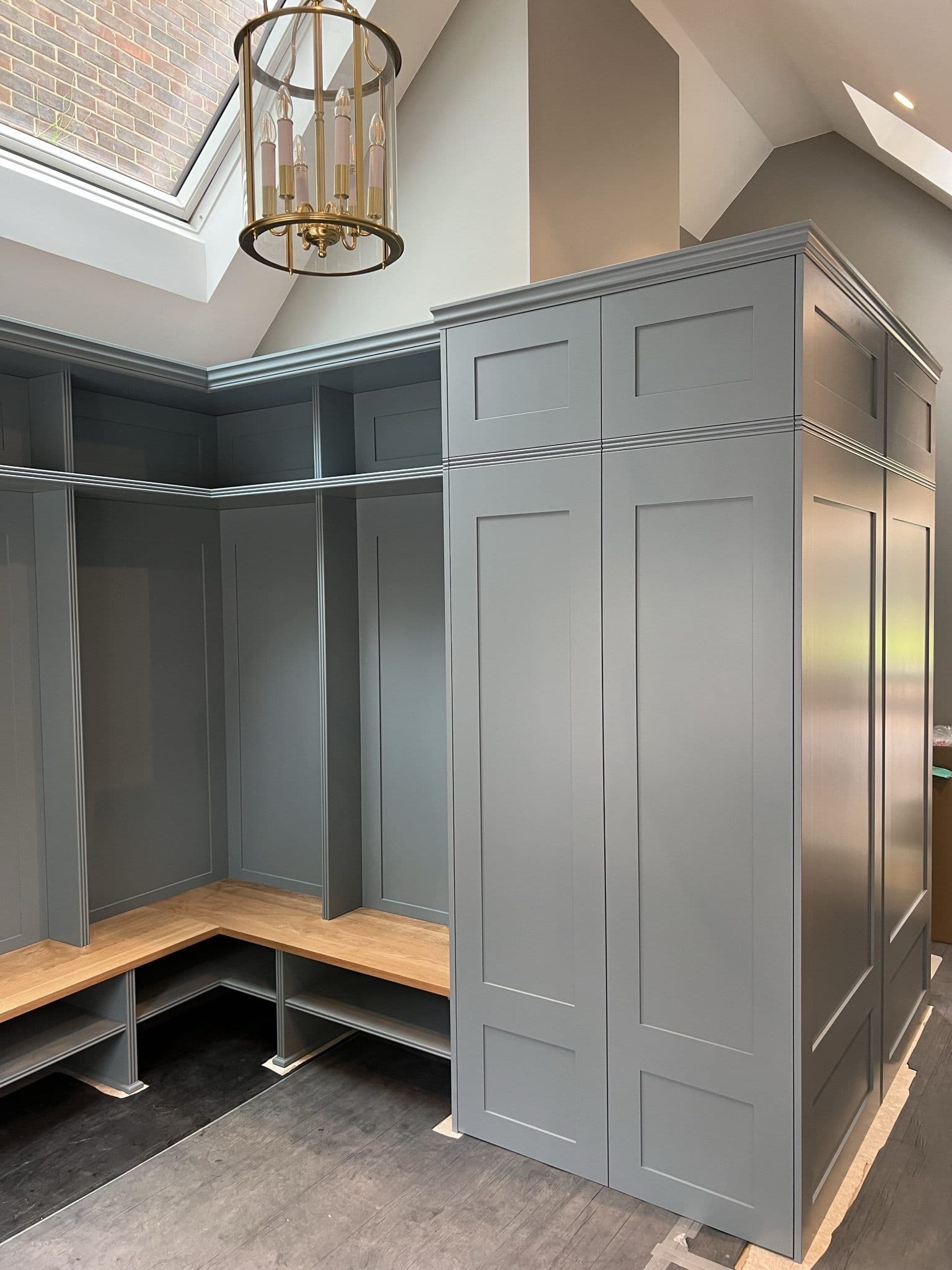 Fitted boot room wardrobe and storage