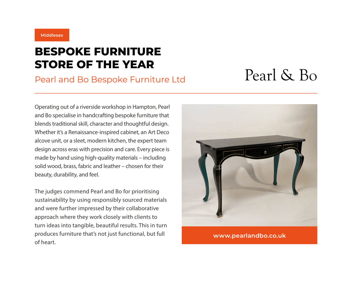 London Prestige Awards: Bespoke Furniture Store of the Year